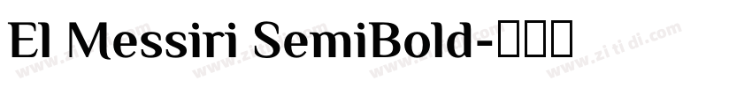 El Messiri SemiBold字体转换